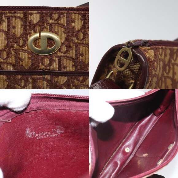 DIOR Trotter Canvas Shoulder Bag Red - Picture 11 of 12